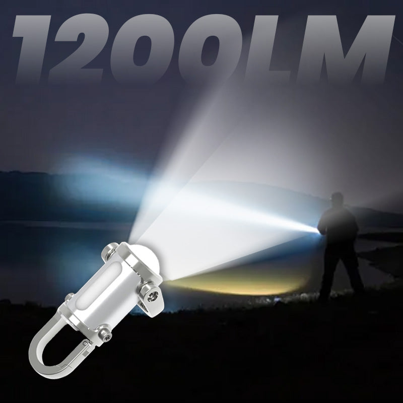 1200LM Super Bright Mini Keychain Flashlight Waterproof Flashlights 1000mAh Type-C Flashlight for Long Standby Life Waterproof