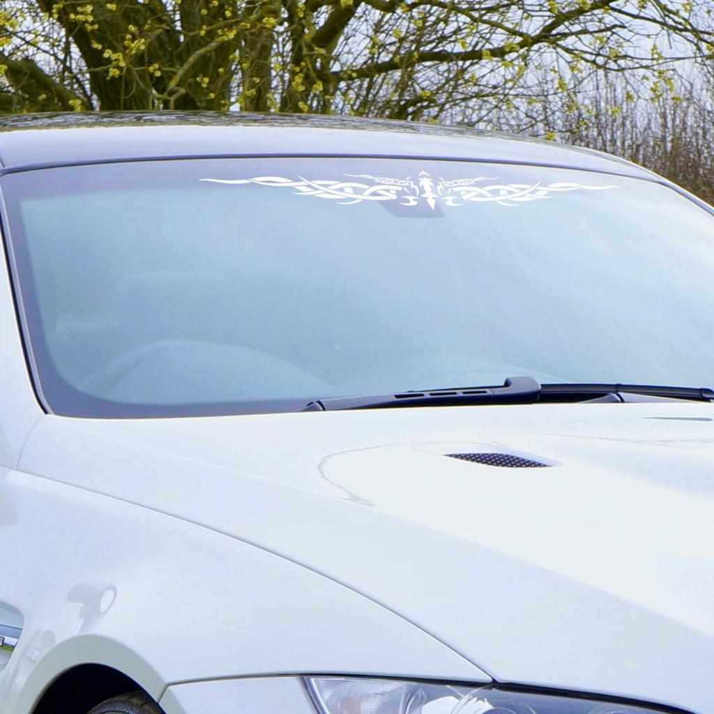 LEDMOMO Car Sticker Tribal Pattern White 70 x 8.39cm Windshield