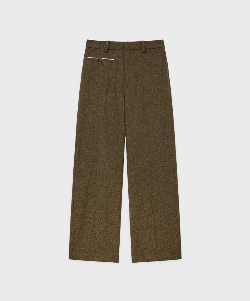 SINOON Sn Wool Blend Straight Pants (Brown)