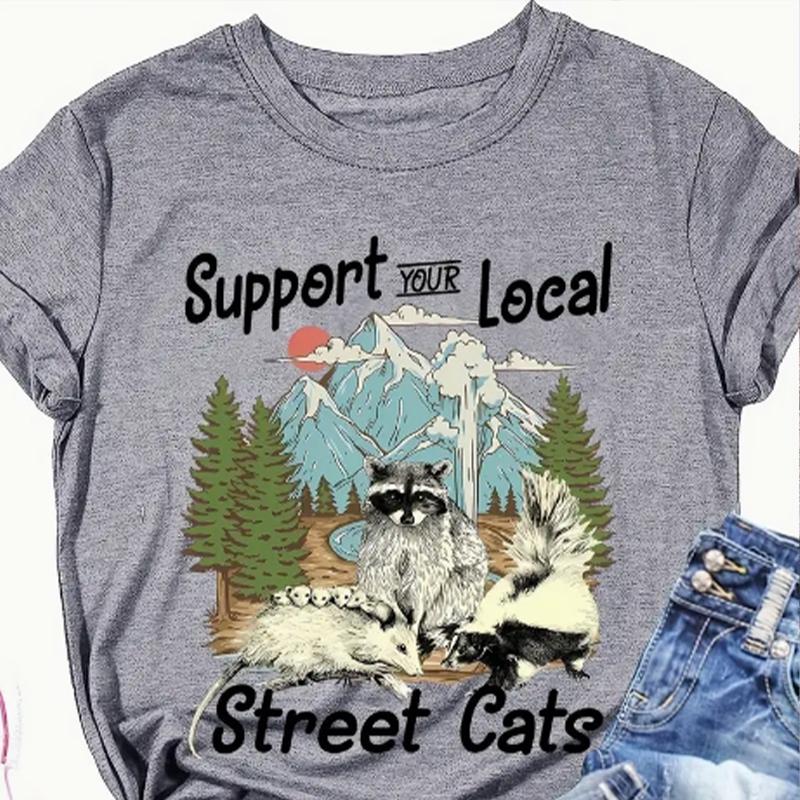 

Модная женская футболка с принтом енота и снежной горной собаки, забавная повседневная футболка с круглым вырезом и короткими рукавами, летняя женская футболка 8XL разноцветный