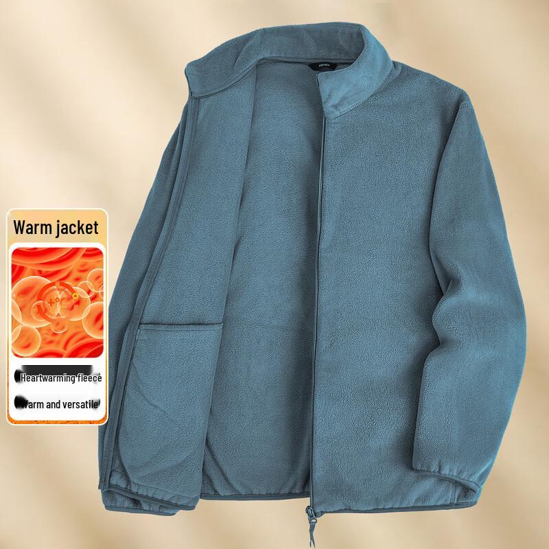 SNOWFLYING Men s Stand Collar Fleece Jacket 3XL