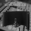Jeffergarden Reflection Filter Microphone Shield Foldable Soundproof Room Sound Absorbing Material Recording Broadcasting Soundproof Box Desktop Setup