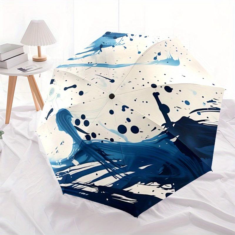 1pc Marble Abstract Auto Open/Close Cute Cute Umbrella with One Touch Button,, Windproof Design   Lightweight Portable Umbrella for Women & Men6148