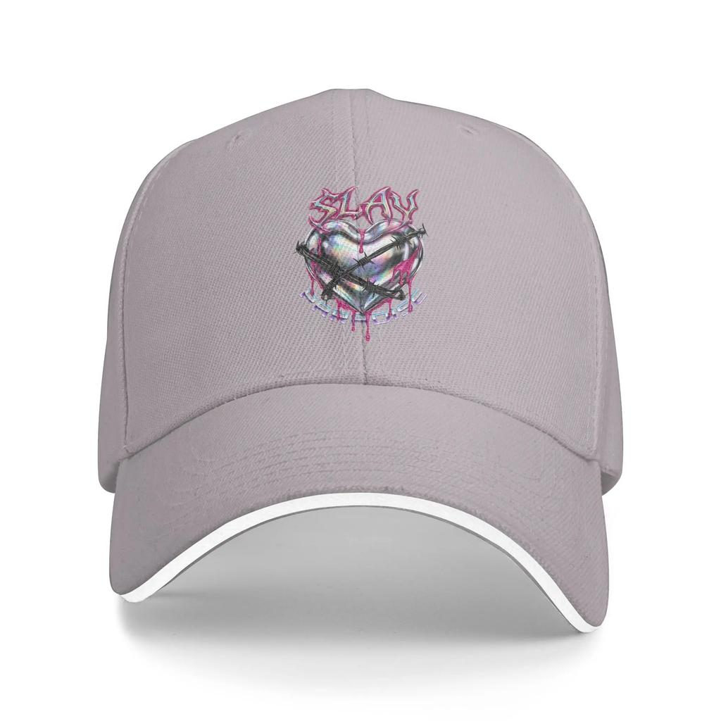 Pink Slayyyter Sun Baseball Cap Summer Fitted Retro Trucker Hat For Unisex Women Outdoor Sport Baseball Caps