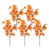 5Pcs Artificial Maple Leaves Fake Fall Leaves Stems Plants 15.35x9.06 Inch Autumns Leaves Shrubs Artificial Thanksgiving Decor Home Accessories