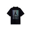 Jordan Laser Pattern Embroidery Short Sleeve T-Shirt Men Tops Black DV6283-010