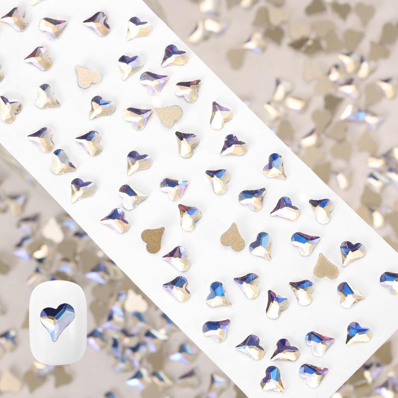 Crystal Moonlight Special-Shaped Diamond Cold Blue Moonlight Flat Bottom Diamond Mixed Horse Eye Water Drop Love Nail Art Diamond Jewelry