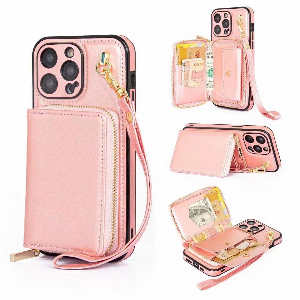 

Compatible with Apple iPhone 15 Pro Max/14/13, this crossbody leather phone case features multifunctional card slots for added protection. iPhone 11 Pro розовый