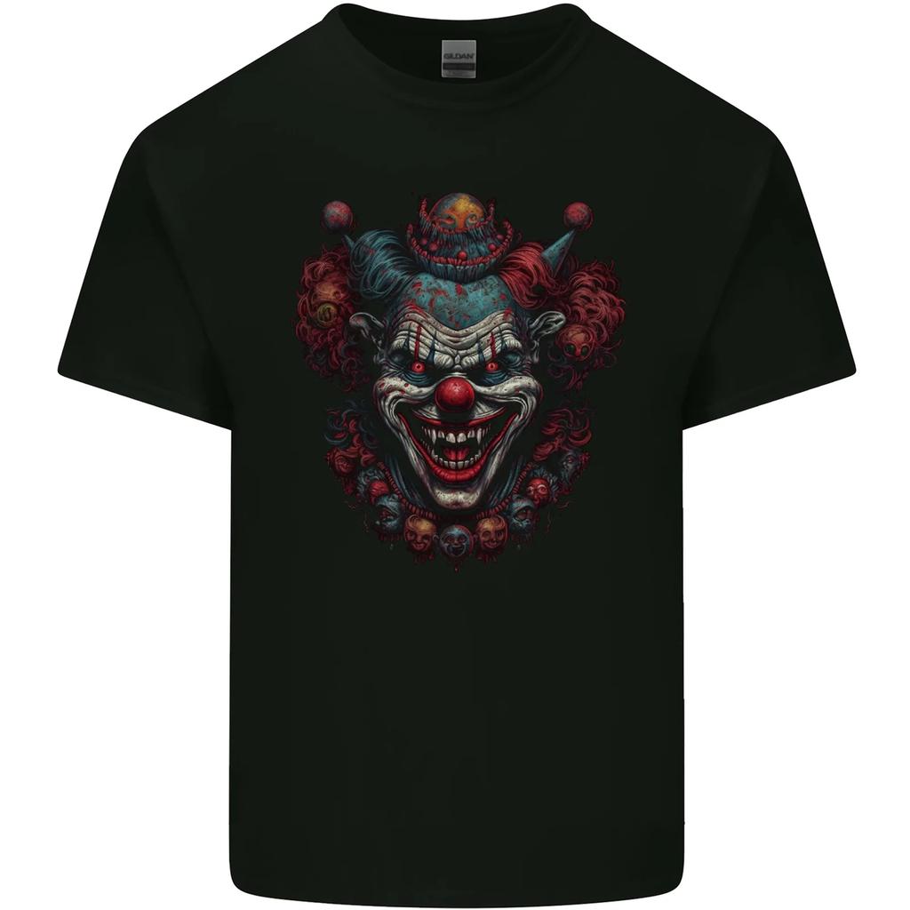 An Evil Clown Halloween Horror Vampire Kids T-Shirt Childrens