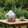 Rustic Napkin Holder Vintage Butterfly/Sunflower Wooden Paper Towel Dispenser Tabletop Standing Napkin Rack for Kitchen Dining Room Farmhouse Party