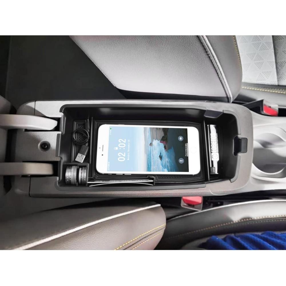 For Chevrolet Chevy Bolt EUV Bolt EV 2022-2023 Center Console Tray Armrest Storage Box Divider Durable ABS Black Car Accessories