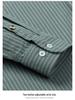 Autumn/Winter Men's Striped Cotton Oxford Shirt - Casual, Breathable, Long Sleeve, Wrinkle-Resistant.