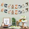 Jungle Animal Forest Theme Garland Banner Safari Party Supplies 1st Birthday Party Decorations Kids Wild One Baby Shower Decor