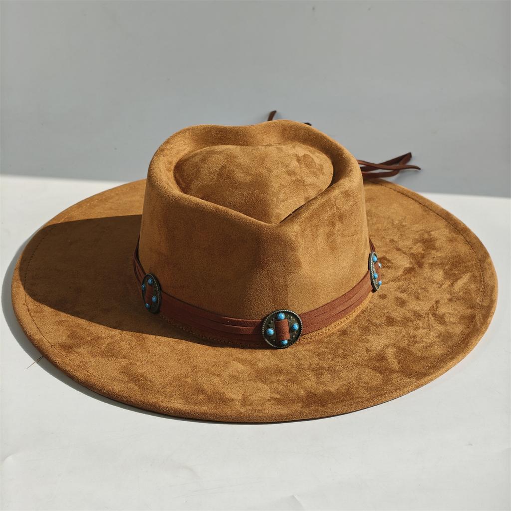 Rose Red Heart Top Vegan Suede Hat Turquoise Accessories Fedora Hat Men'S Women'S Felt Jazz Hat Classic Suede Chapeau Sombrero