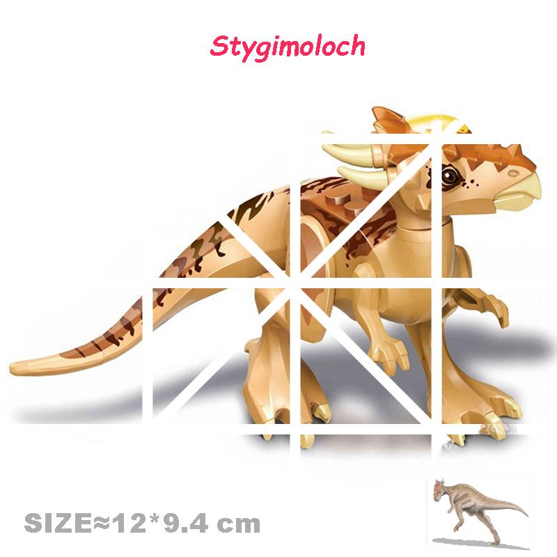 Velociraptor Triceratops Jurassic Dinosaurier Welt Indominus T-Rex Modell Zusammenbauen Pädagogische Bausteine Spielzeug für Kinder Geschenke