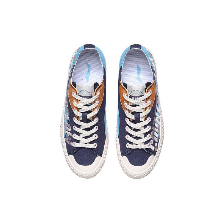 Li Ning CF Anti-Slip Shock Absorption Low-Top Skate Shoes Women Sneakers Blue AGCR084-1