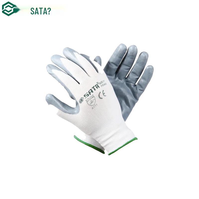 Перчатки SATA с нитриловым покрытием на ладони 7