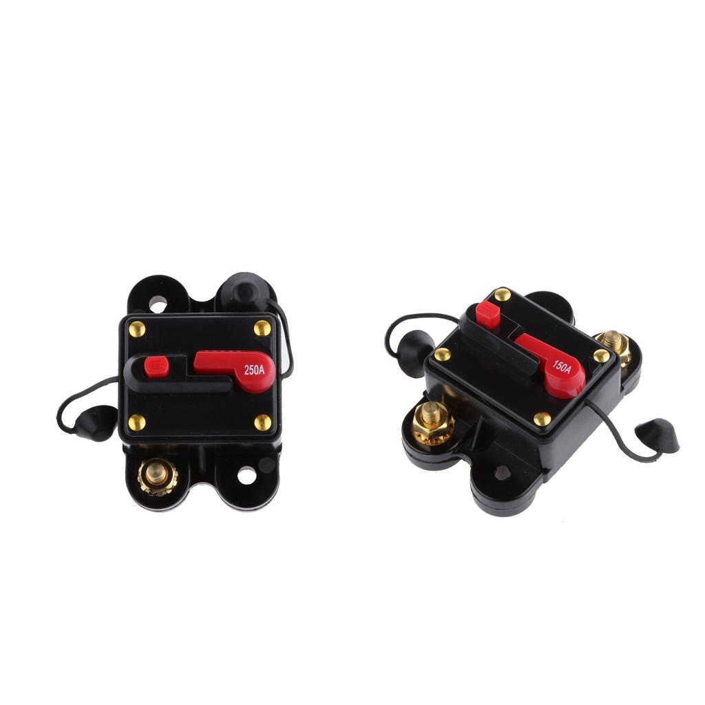 2PCS 250A+150A Automatic Auto Circuit Breaker Manual 12/24V
