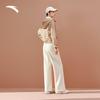 Anta Women's Fleece-Lined Straight Wide-Leg High-Waist Casual Pants