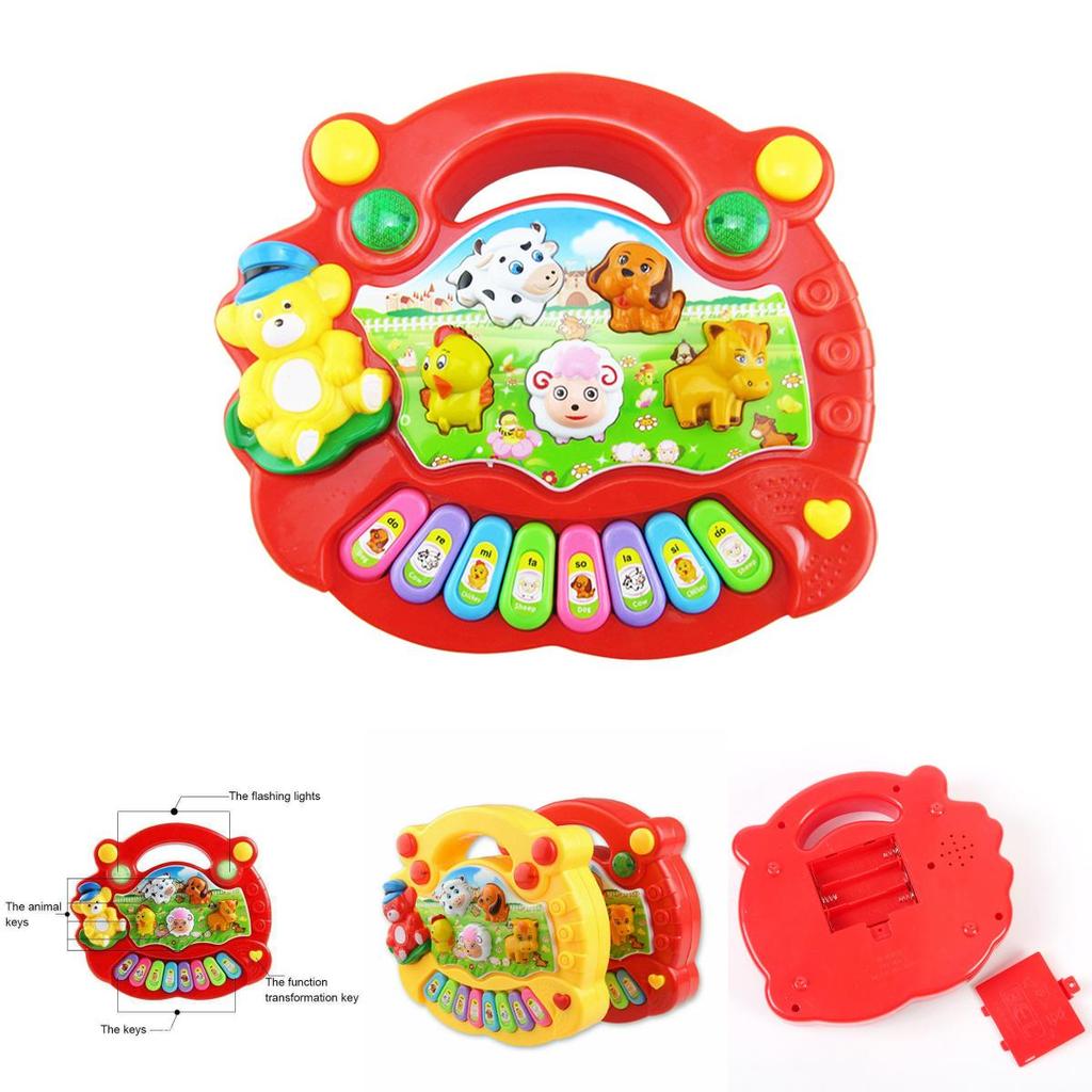 Versatile Musical Educational Animal Farm Piano Enriching Developmental Music Toy For Young Children