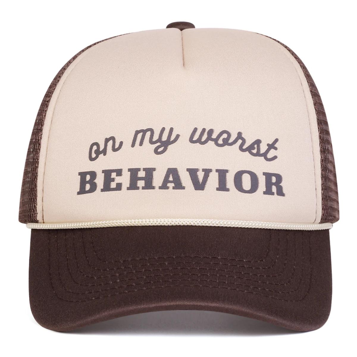 

Unisex Behavior Letter Printed Baseball Net Caps Spring And Summer Outdoor Adjustable Casual Hats Sunscreen Hat Sports Cap