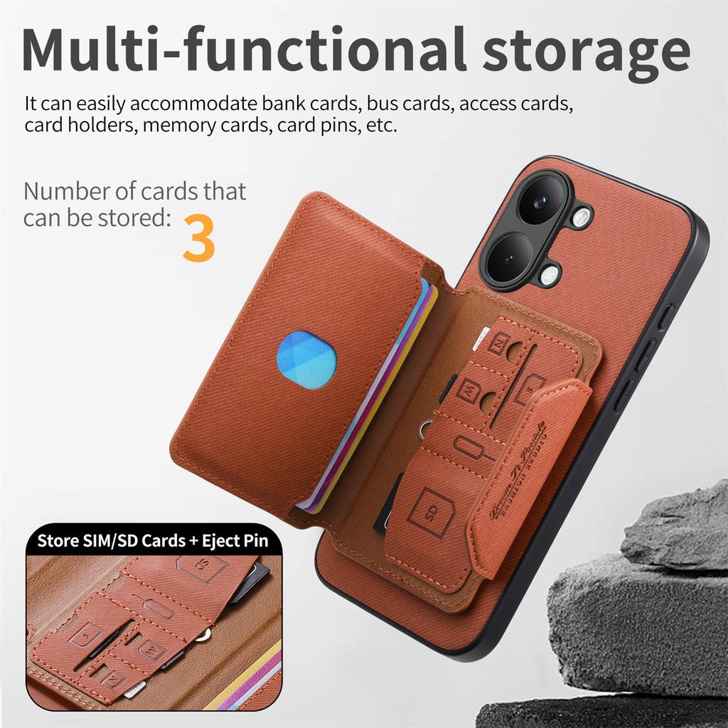 Luxury Leather Phone Case for Poco X8 X7 Pro 2In1 Detachable Magnetic for Magsafe Wallet Card for Xiaomi Poco X8 Pro Max Cover