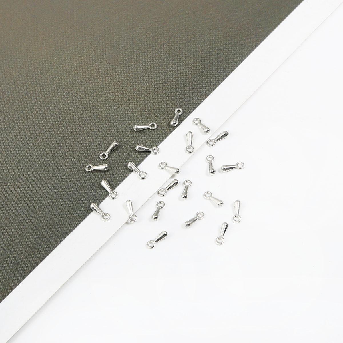 

100 шт. 2x7 мм шнур с каплями воды для DIY ожерелья, браслета, обжимные концы, удлиненные удлинительные цепочки, застежка-хвост