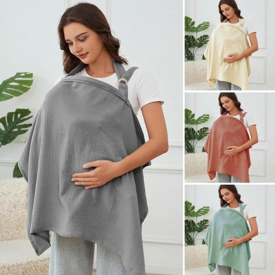 Breastfeeding Cover Women Nursing Cloak Breathable Fabric Adjustable Straps 360 Degree Coverage Nursing Shawl