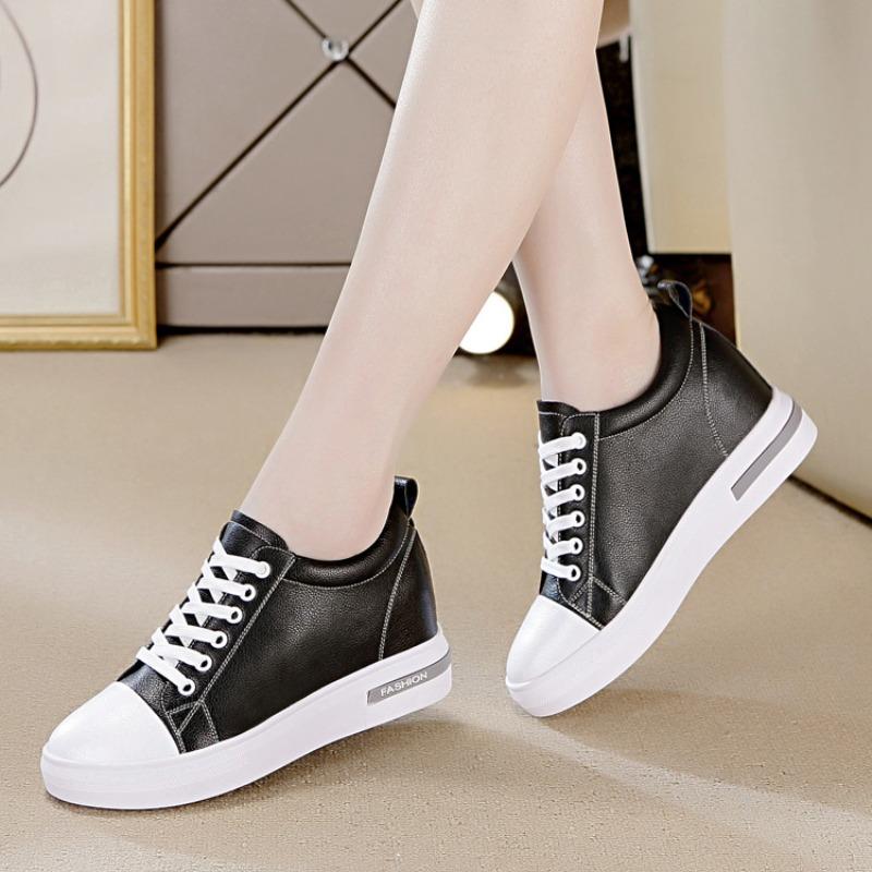 Autumn new breathable women's shoes flat-soled casual height-increasing single shoes platform shoes