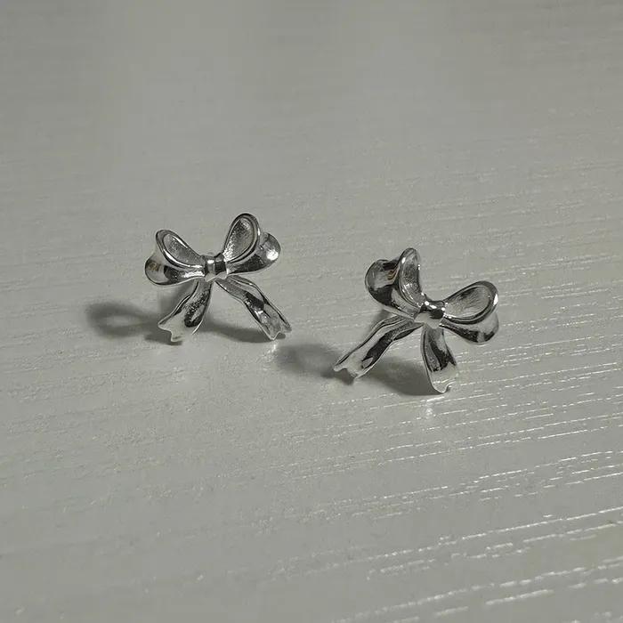 [925silver] Cute ribbon earring