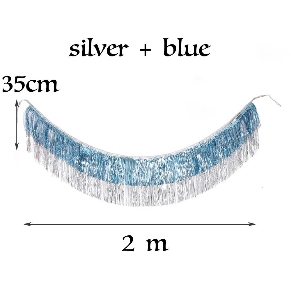 Premium Foil Fringe Tinsel Garland Creative 2M 4 Layers Foil Banner Birthday Party Wedding Decoration Christmas Home Wall Decor
