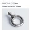 304 Stainless Steel Marine Lifting Eye Bolt with Ring, Sizes M3-M36