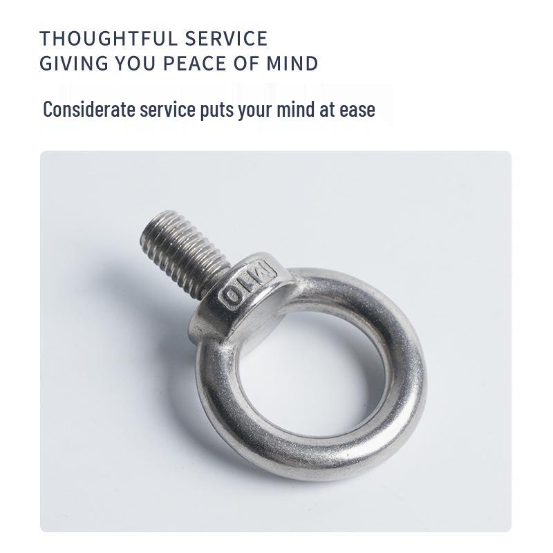 304 Stainless Steel Marine Lifting Eye Bolt with Ring, Sizes M3-M36