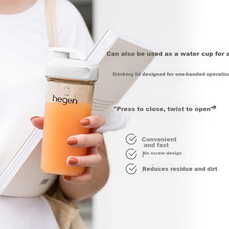 HEGEN Tasse d'apprentissage Hegen 3-6 Ans 330ml Enfants PPSU Intégrée Multifonctionnelle Tasse à Boire Directement Importée Originale Violet