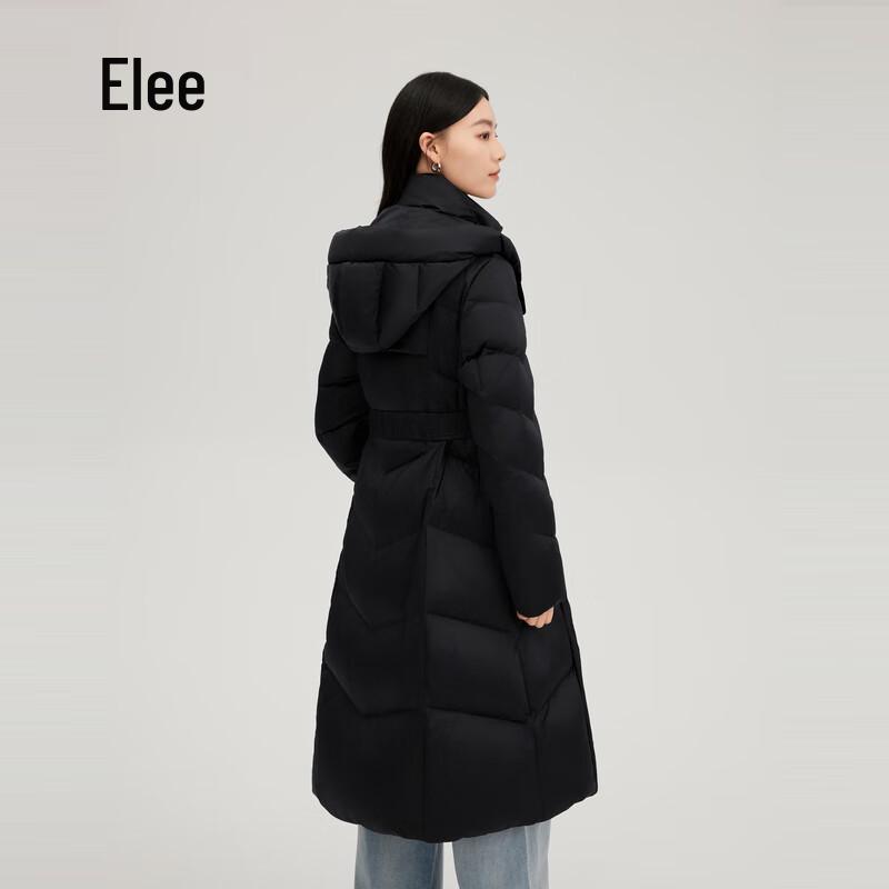 Ailolaiyi Women's Elegant Cinch-Waist Long Down Coat