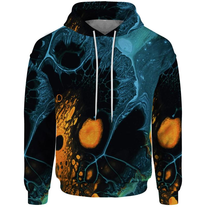 

2024 Новый стиль толстовки Y2k одежда Мужские толстовки Splash Ink Мужская толстовка Цвет тренда Парная толстовка Рендеринг 3D Печать