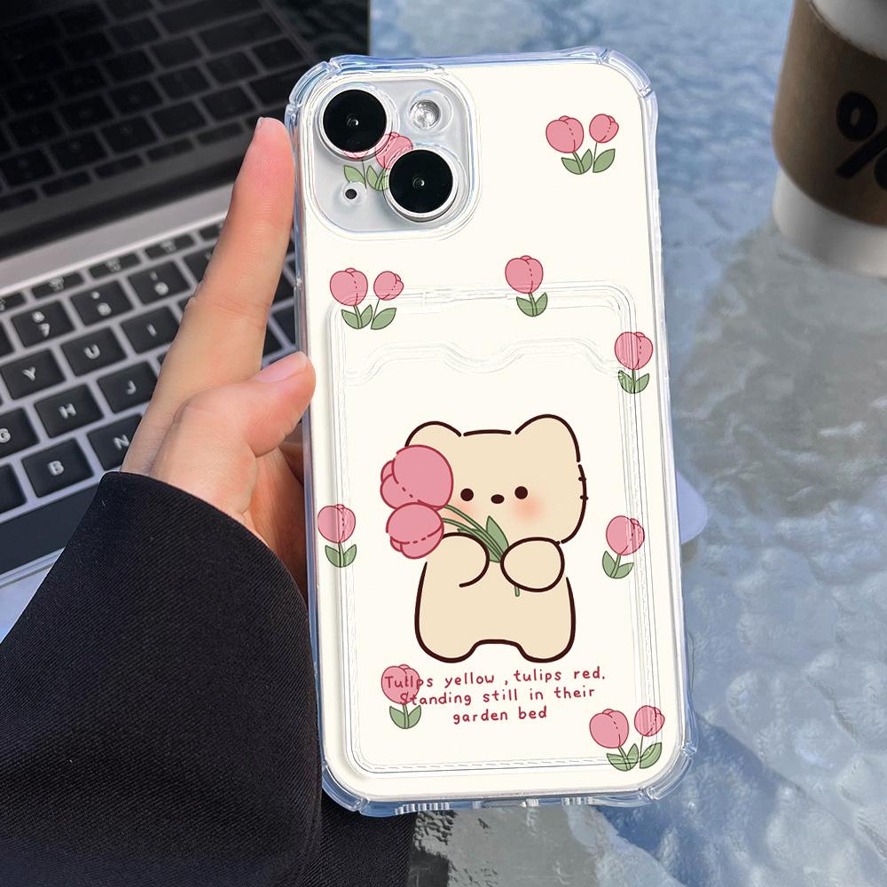 Karten-Telefonhülle für iPhone 11 13 XR 15 14 Pro Max iPhone 12 16 7 8 Plus XS Max Samsung S24 S23 A15 A55 A05 A54 Redmi 12 13C 13 9 Cartoon-Schutz