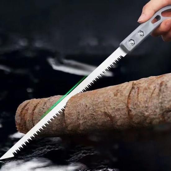 3 Pcs Hand Saw with Carbon Steel Blade Ultra-Smooth Teeth Portable Anti-Slip Handle Hack Saw for Outdoor Camping Gardening Survival Hiking