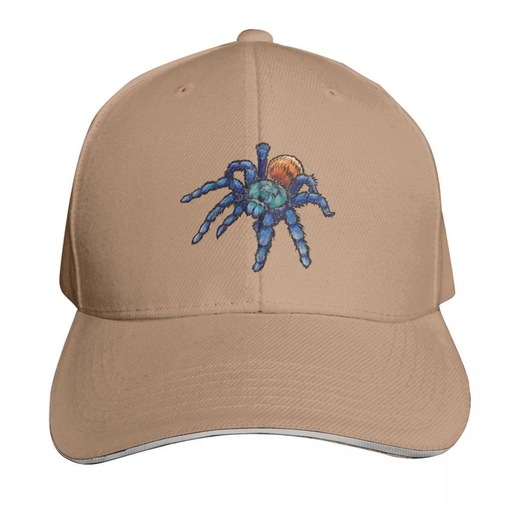 Greenbottle Blue Tarantula with Black Outline Baseball Cap Vintage Big Size Hat Luxury Unisex Hat Summer Hat Women Unisexs