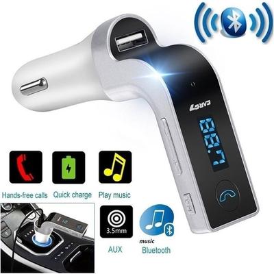 G7 Freisprech-Bluetooth-Auto-Kit, FM-Transmitter, USB-Ladegerät, Adapter, MP3-Player mit Mikrofon