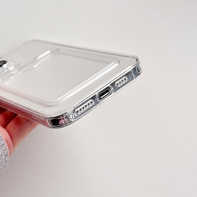 Card Insertion Transparent Case for Apple 15PRO All Inclusive Phone Case for IPhone 11/12, Simple Anti Drop Protective Case