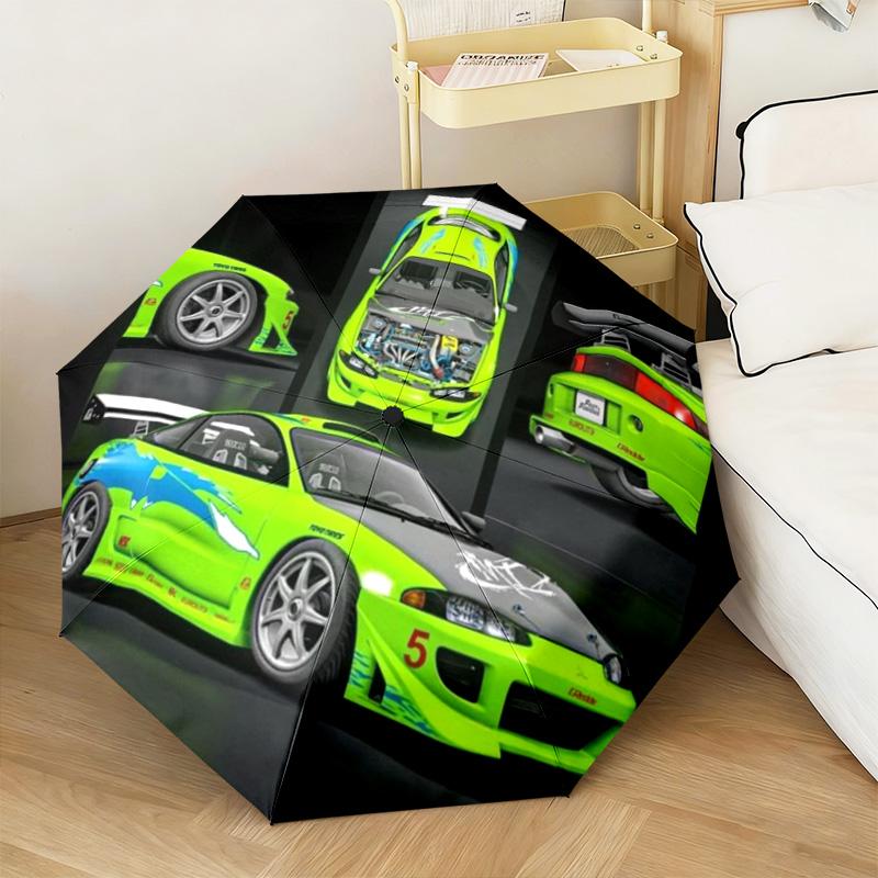 Fast Furious Cars Automatic Umbrella - Suitable Travel Portable Umbrella Outdoor sun shading umbrella Suitable For All Seasons