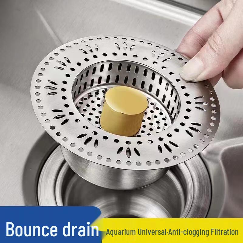 Stainless Steel Kitchen Sink Pop-Up Strainer and Stopper