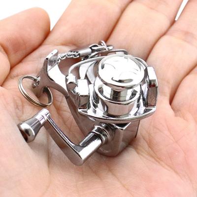 MUQZI Sports Accessory Fashionable Fishing Reel Pendant Miniature Small Key Ring