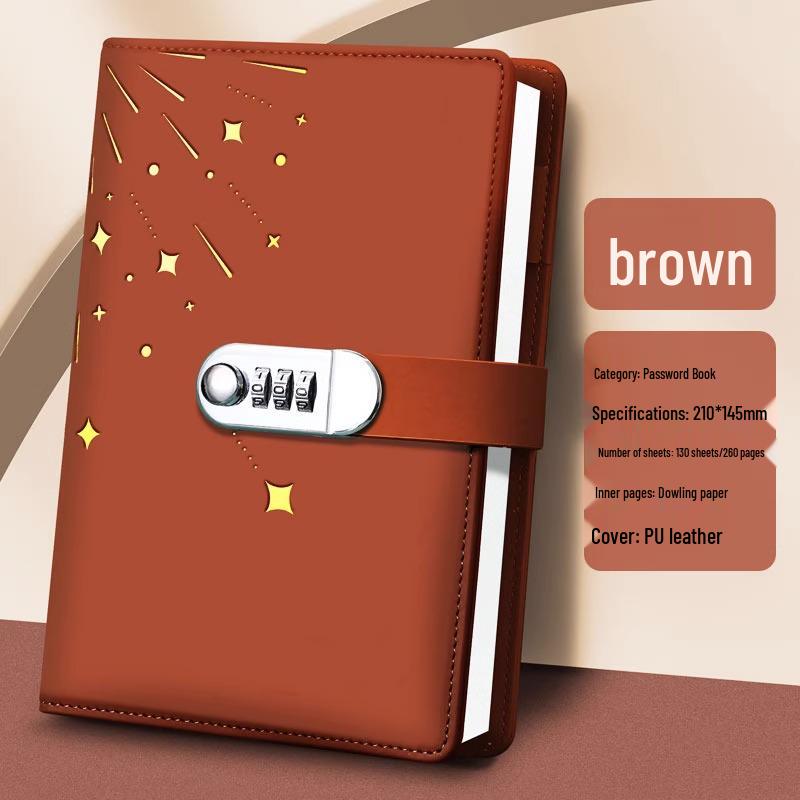 Minimalist Lock Diary & Notebook with Invisible Combination Closure for Students & Professionals