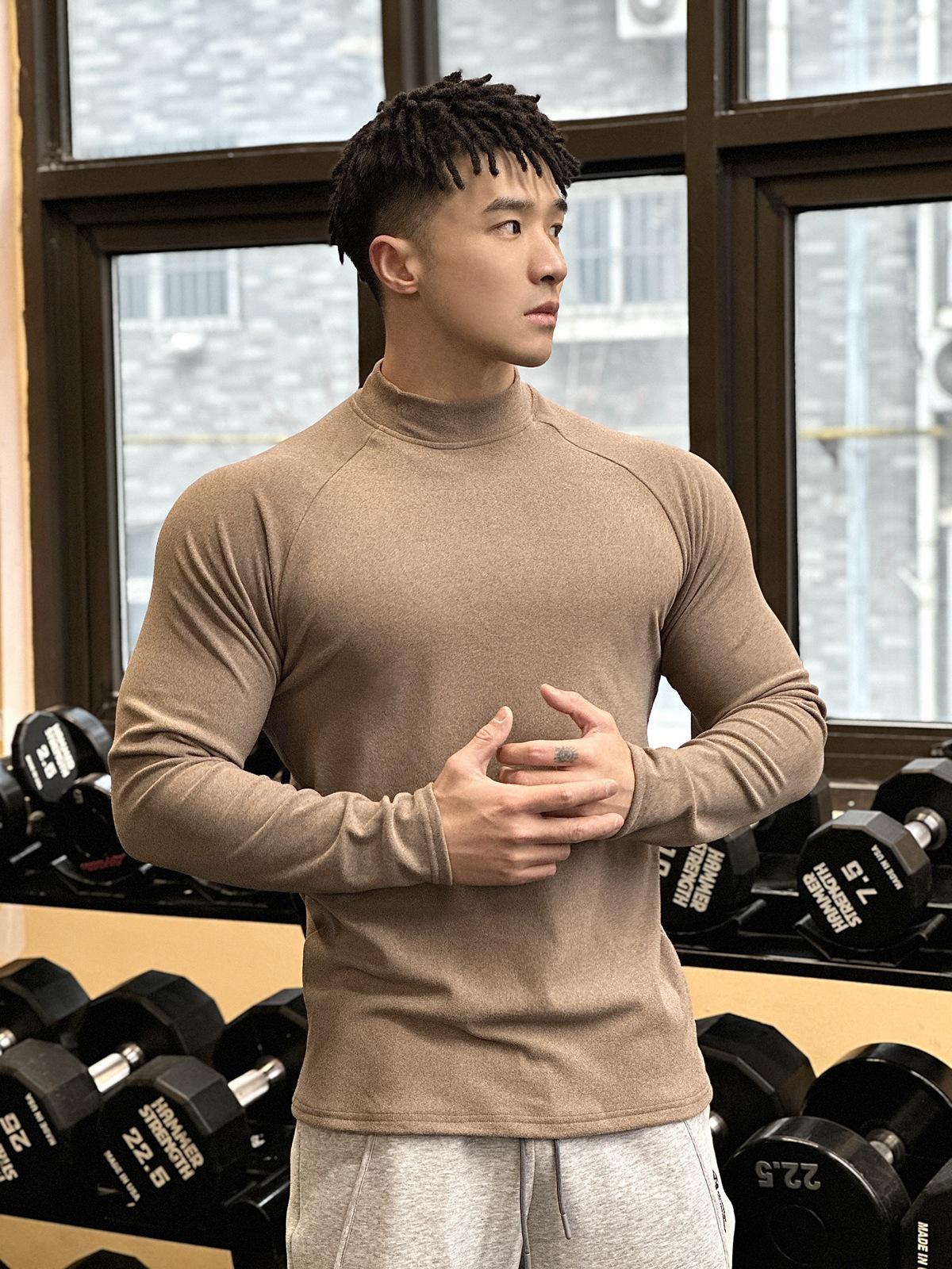 

Men s Trendy Sporty Fleece Crew Neck Long Sleeve Top XXXL верблюд