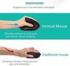 BeWishes Ergonomic Left-Handed Mouse, 2.4G Left-Handed Wireless Vertical Mouse with 3 Adjustable DPI (80012001600), Especially for Left-Handed People