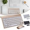 Cordless External Keyboard + Mouse Set Battery Powered Slim Keyboard 2.4G Automatic Pairing for Office PC Business Trip
