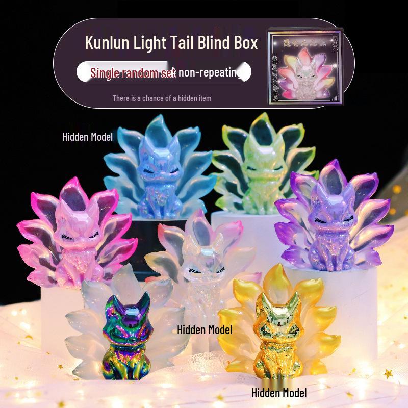 Mythische Tier-Serie: Antike neunschwänzige Fuchs Blind Box Figur zur Schlafzimmerdekoration