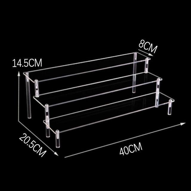 Clear 1-6 Tier Acrylic Display Stand for Funko Figures, Cupcake, Cosmetics, Perfume,Blind Box Display Riser Rack Dessert Shelf